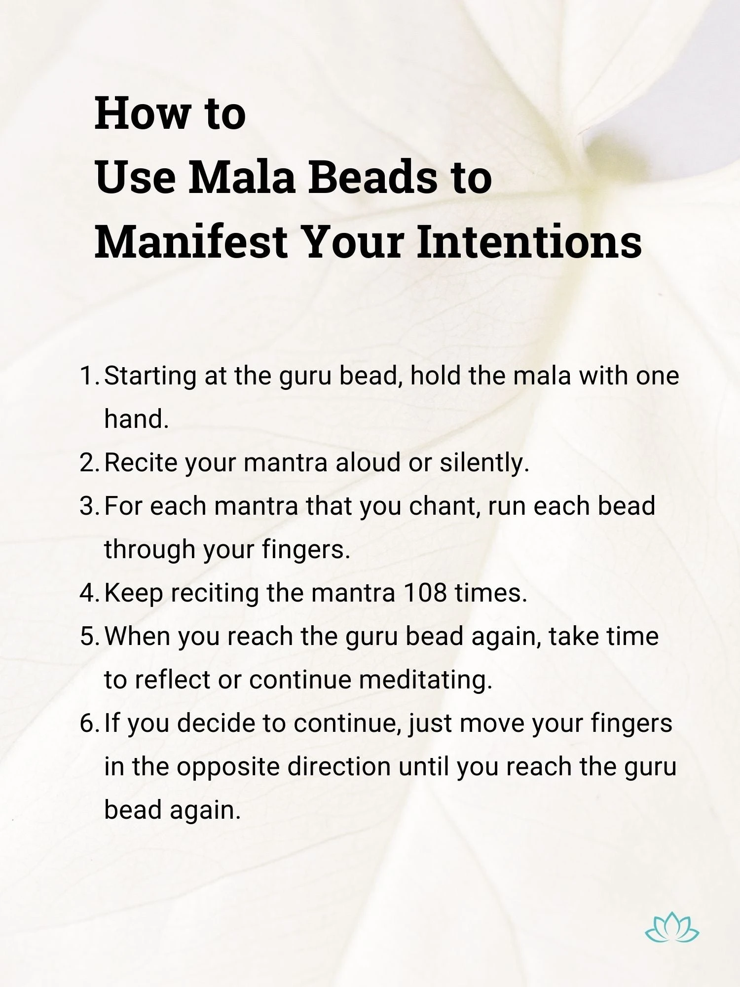 How to set intention with Mala beads