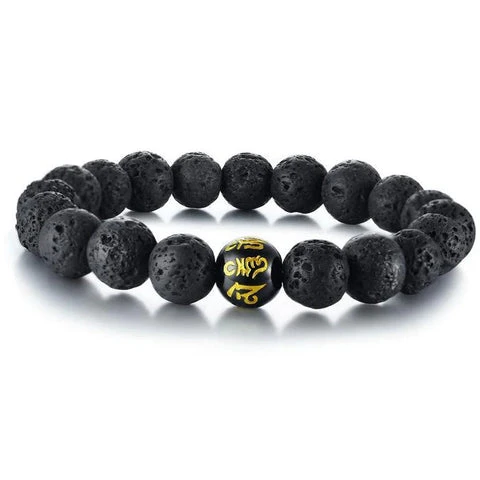 lava stone bracelet - crystal bracelet