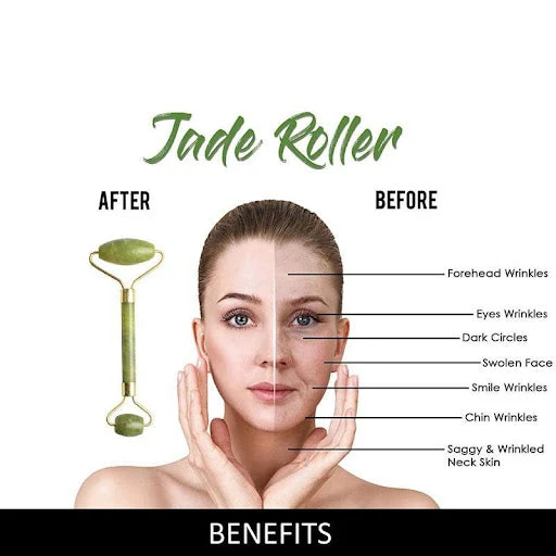 jade face roller before and after